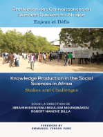 Production des Connaissances en Sciences Sociales en Afrique: Enjeux et De�fis