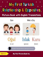 My First Turkish Relationships & Opposites Picture Book with English Translations
