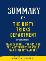 Summary of The Dirty Tricks Department By John Lisle: Stanley Lovell, the OSS, and the Masterminds of World War II Secret Warfare
