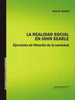 La realidad social en John Searle: ejercicios de filosofía de la sociedad 