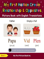 My First Haitian Creole Relationships & Opposites Picture Book with English Translations