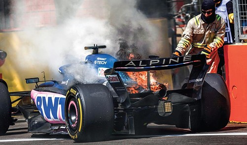 Fire Sets Tone As Litany Of Problems Strike Alpine Duo - Autosport ...