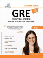 GRE Analytical Writing: Solutions to the Real Essay Topics - Book 1: Test Prep Series