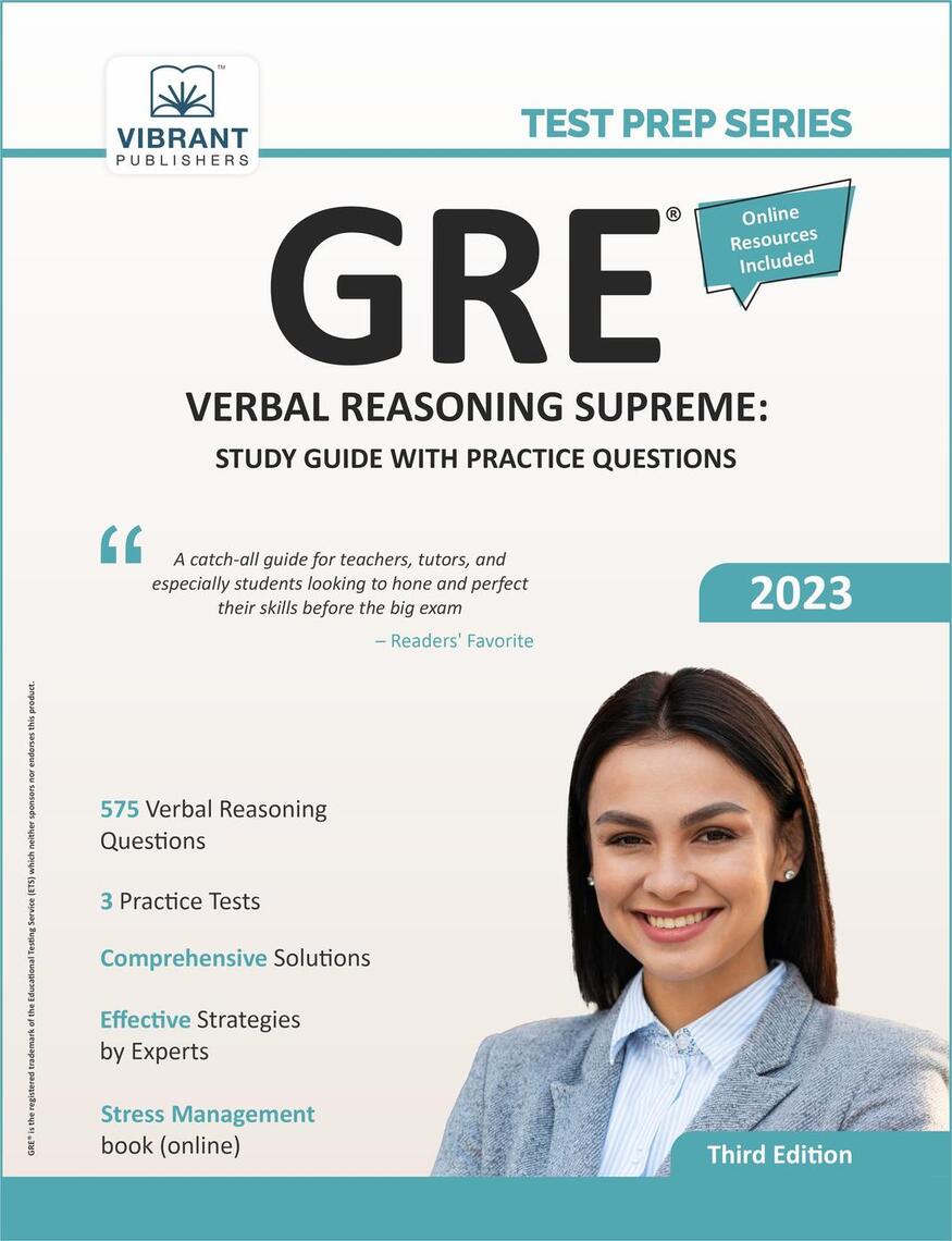 GRE Verbal Reasoning Supreme: Study Guide with Practice Questions by ...
