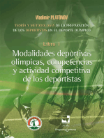 Modalidades deportivas olímpicas, competencias y actividad competitiva de los deportistas