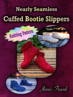 Nearly Seamless Cuffed Bootie Slippers for Adults