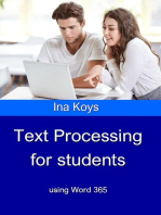 Text Processing for Students: using Word 365