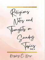 Religious Notes and Thoughts on Sundry Topics Vol. 2