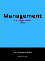 Management in 20 Pages or Less: Part 1: The Ultra Short Series, #2