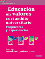 Educación en valores en el ámbito universitario: Propuestas y experiencias