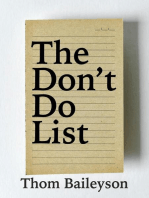 The Don't Do List