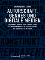 Autorschaft, Genres und digitale Medien: Sibylle Berg, Markus Heitz, Cornelia Funke und Michael Köhlmeier im literarischen Feld der Gegenwart (2010-2020)