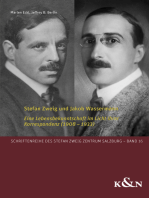 Stefan Zweig und Jakob Wassermann: Eine Lebensbekanntschaft im Licht ihrer Korrespondenz (1908–1933)
