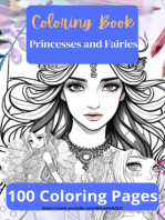 Livro De Colorir - Princesas E Fadas