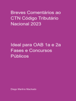 Breves Comentários Ao Ctn Código Tributário Nacional 2023