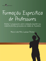 Formação específica de professores: Análise e proposições sobre a atuação docente nos estabelecimentos prisionais do estado do Tocantins