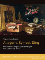 Allegorie, Symbol, Ding: Deutschsprachige Gegenstandslyrik von Goethe bis Rilke
