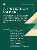 THE IMPACT OF PRICE HIKES ON PURCHASING BEHAVIORS AND SATISFACTION OF THE CONSUMERS IN INOPACAN LEYTE: A Research Paper