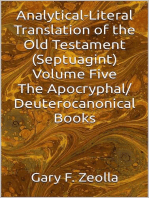 Analytical-Literal Translation of the Old Testament (Septuagint) Volume Five