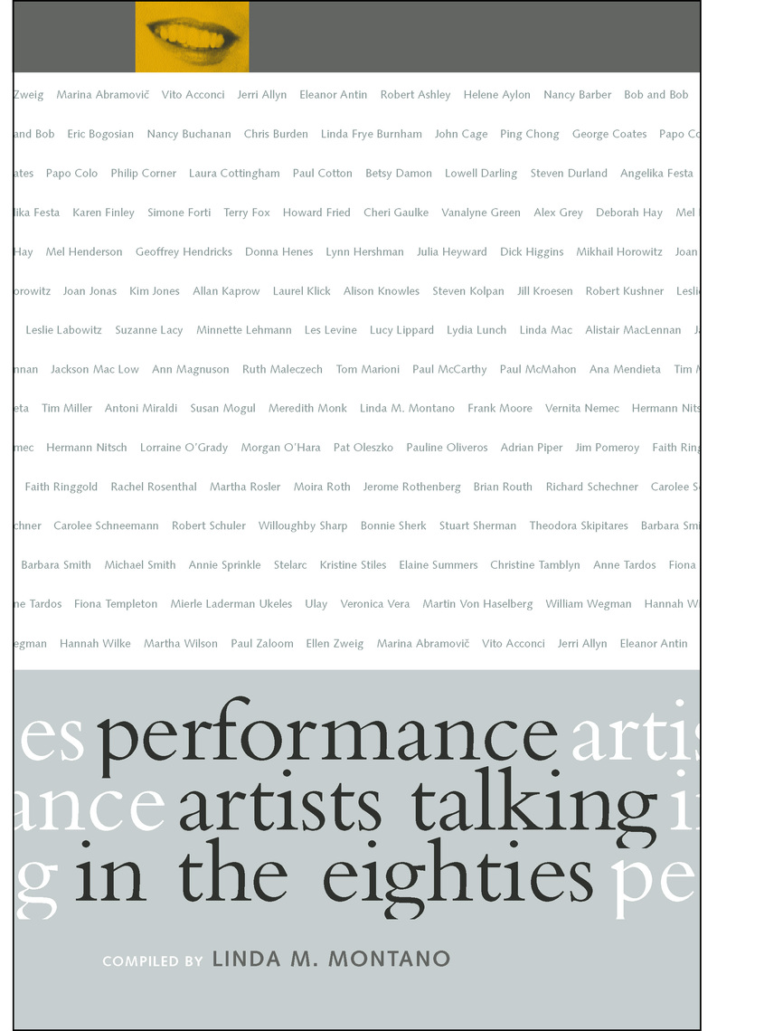 866px x 1140px - Performance Artists Talking in the Eighties by Linda M. Montano - Ebook |  Scribd