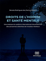 Droits de l'Homme et santé mentale:  une analyse du système international de protection des personnes atteintes de troubles mentaux