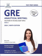 GRE Analytical Writing: Solutions to the Real Essay Topics - Book 2: Test Prep Series