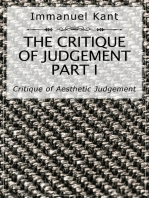 The Critique of Judgement Part I