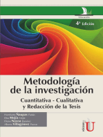 Metodología de la investigación: cuantitativa-cualitativa y redacción de la tesis