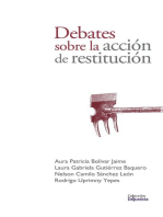 Debates sobre la acción de restitución