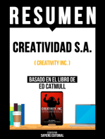 Resumen - Creatividad S.A. (Creativity Inc.): Basado En El Libro De Ed Catmull