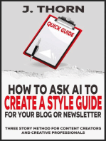 Quick Guide - How to Ask AI to Create a Style Guide for Your Blog or Newsletter