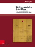 Stationen poetischer Entwicklung: Paul Celans Gedichtbände in chronologisch-historischer Folge