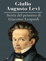 Storia del pensiero di Giacomo Leopardi: Giulio Augusto Levi - annotato