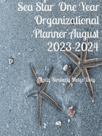 Sea Star One Year Organizational Planner August 2023-2024