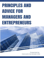 Principles and Advice for Managers and Entrepreneurs