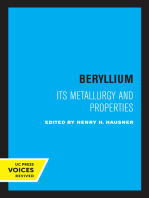 Beryllium: Its Metallurgy and Properties