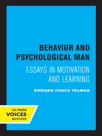 Behavior and Psychological Man: Essays in Motivation and Learning