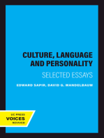 Culture, Language and Personality: Selected Essays
