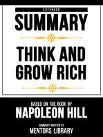 Extended Summary - Think And Grow Rich: Based On The Book By Napoleon Hill