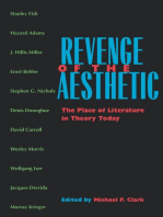 Revenge of the Aesthetic: The Place of Literature in Theory Today