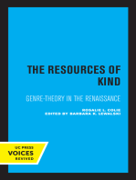 The Resources of Kind: Genre-Theory in the Renaissance