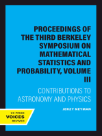 Proceedings of the Third Berkeley Symposium on Mathematical Statistics and Probability, Volume III: Contributions to Astronomy and Physics