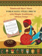 Numbered Sheet Music for 8-Note Steel Drum with Simple Traditional African Songs: Beginner's Level