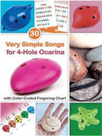 30 Very Simple Songs for 4-Hole Ocarina with Color-Coded Fingering Chart: for Absolute Beginners