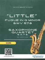 Saxophone Quartet "Little" Fugue in G minor (score)