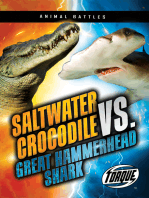 Saltwater Crocodile vs. Great Hammerhead Shark