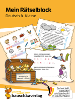 Mein Rätselblock Deutsch 4. Klasse: Rätsel für kluge Köpfe mit Lösungen - Förderung mit Freude