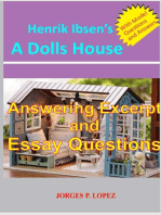 Henrik Ibsen's A Dolls House: Answering Excerpt & Essay Questions: A Guide to Henrik Ibsen's A Doll's House, #3