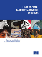Libre de créer: la liberté artistique en Europe: Rapport du Conseil de l’Europe sur la liberté d’expression artistique