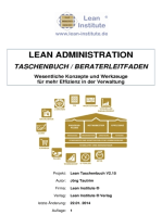 Lean Administration Taschenbuch: Taschenbuch / Beraterleitfaden: Wesentliche Konzepte und Werkzeuge für mehr Effizienz in der Verwaltung